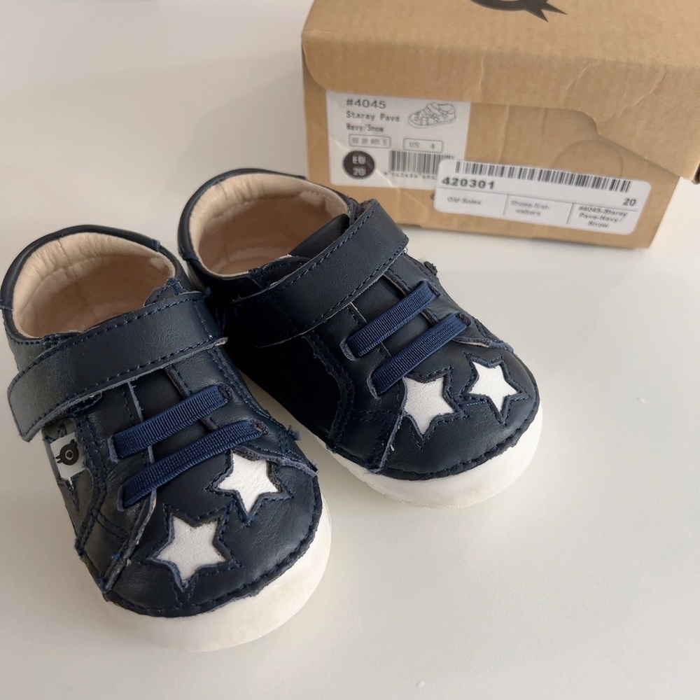 OLD SOLES BLUE LEATHER FIRST WALKERS - 20 - Picture 5 of 5